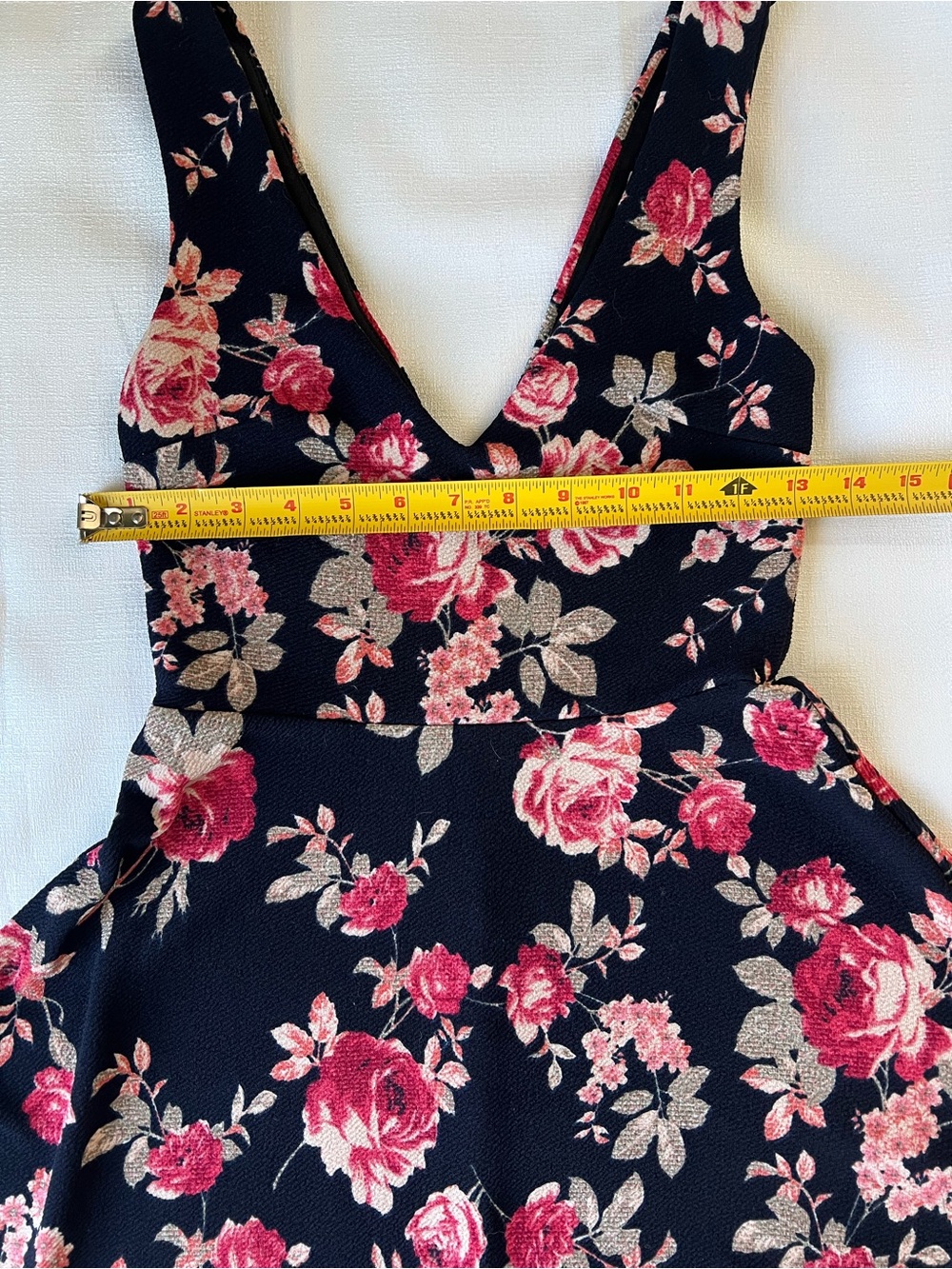 Vintage 90s Floral Mini Dress Charlotte Russe Made in USA - Picture 6 of 6